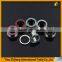 Stainless Steel Multi-Colored Single Row Gem Screwd Flesh Tunnel Ear Tunnels