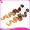 Competitive price 100% human hair wholesale hair piece, fashionable three tone body wave brazilian hair piece