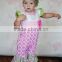 charming gilrs stripe ruffle wholesale cotton baby clothing