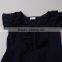Yawoo navy blue flutter sleeve cotton jumpsuit baby boutique clothing wholesale
