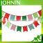 NO MOQ polyester cotton christmas flag bunting for party decoration