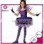 Onbest noble devil queen long dress Halloween costume with cape for girls