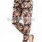 100% viscose side pocketed blush rose floral loose pants women