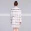 Women's Whole Mink Fur Outerwear Luxury Coat with Stand Collar Overcoat