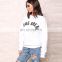Cheap Hoodies Wholesale 100% Cotton White Color Printing Words Hoodies