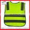 Hi-vis reflective 2 tape Roadway warning vest/reflective tape green safety vest