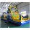 blue and yellow inflatable obstacle course/hot sale inflatable obstacle course