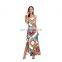 2017 new design long maxi dress digital pattern tradition print sexy dashiki dress for africa women