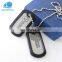 Custom high quality cheap laser engraved black dog tags new antique silver metal military dog tag