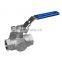 1/2'' 3 way ball valve flow patterns L Port with Mounting Pad 1000PSI NPT Stainless steel (304) Ball Valve ISO-5211