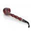400mm Length wooden resin long tobacco pipe with small red head and bamboo joint tube for smoking