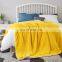 Amazon Luxury Custom OEM Yellow Fleece Throw Sherpa Blanket For Travel