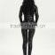 bodycon dress Black PVC Leather sexy leather onesie costumes Zipped Shiny wet look catsuit with V-neck