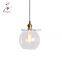Tonghua Popular Round Clear Glass Shade Hanging Light Retro E26 LED Edison Bulb  Pendant Light
