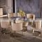custom modern luxury italian marble top dinning table set 6 chairs