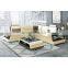 G8045B L shaped sofa modern design genuine leather living room sofa set
