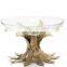 glass & metal orchid bowl