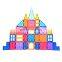 Kids Educational STEM Toys Amazon Best Seller Magnet Building Tiles 120 PCS Magnetic Building Blocks for Children