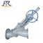 JIS10K Gear actuator Flange end  Connection Y Pattern Type Globe  Slurry valve for alumina slurry Special valve
