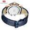 MINI FOCUS 0249G Sport Style Men Quartz Watch  Brand Luxury  Design  Men Blue Leather Strap 30M Waterproof Watches