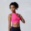 High Quality Sexy Yoga Top Wide Waistband Women Sports Bra Twist Sports Wear Push Up Racer Back Solid High Support Sports Bra