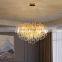 Modern Clear Glass Drop Hanging Lamp Gold Luxury Chandeliers For Dining Room Light Fixture Salon Hotel Decor