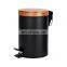 Entry-level basic 3L 5L 12L 20L 30L stainless steel round pedal bin bamboo lid soft close inner bucket home bathroom kitchen