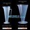 Transparent conical plastic measuring cylinder cup with handle, Lab Round Bottom Conical Plastic Measuring Cylinder