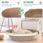 Oval Corrugated Cardboard Cat Scratching Board Bed Lounger for Indoor Cats