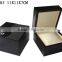 hot sale leather covered with plastic frame stitching watch gift box with pillow insert T1080