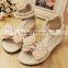 Wholesale Baby Girls Shoes Beige and Pink With Pearl Baby Girls Dress Shoes Kids Sandals