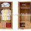 wardrobe 4 doors PVC coated modern design with mirrors pvc wardrobe