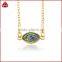 18K Gold Fill Brazilian Druzy Necklace Marquis Pendant