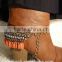 Country SWAGGER! Orange and turquoise beads with antique gold chain to turn your plain boots into exciting boots! Boot jewelry
