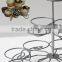 customized coated iron metal cup cake stand with 3 tier stand