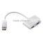 white DisplayPort DP To VGA & HDMI 2-in-1 Combo Cable TV AV HDTV Converter for PC