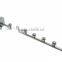 Metal wire chrome display clothing hooks with 7 pins for square tubes KF-D014