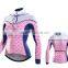 ladies newest design long sleeve cycling jersey uniforms