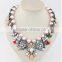 Shining Elegant Exquisite American and European Popular Crystal and Pearl and Resin Alloy Charm Statement Necklace in Stock