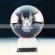crystal sphere/ball with 3d angel engraved inside