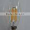 4 Watt Filament LED Candelabra Bulb E12 Base Flame Tip