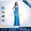 Elegant Off Shoulder Heavy Beaded Royal Blue Plus Size Cocktail Dress