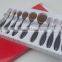 new products 2016 oval 10pcs make up brush set with paper case