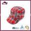 Hot new products red grid comfortable military hat for 2015