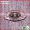 Custom little flower shape gold metal pendant plate labels for clothing