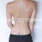 Hot Sales Unique big exaggeration luxury multi-chain ,Party Elegant Pearl TasselsBack Body Chain