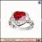 Made With Red Ruby Heart Shape Ring Rings Jewelry Fashion
