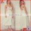 White Sexy Straps Neck Sweetheart Maxi Dresses for Women