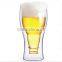 350ml double wall glass beer mug