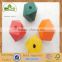 colorful pentagon Wood wooden Loose craft Beads for jewelry